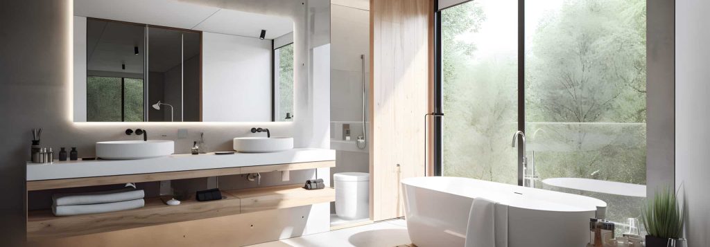 salle de bain moderne dans une maison moderne